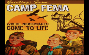 Listen tonight on Ground Zero with Clyde Lewis as Clyde talks  with Donald Jeffries about - Greetings From Camp Fema - Where Nightmares Come To Life.