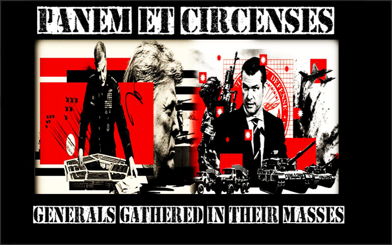 Listen tonight on Ground Zero with Clyde Lewis as Clyde talks with Sean Patrick Hazlett about - Panem Et Circenses - Generals Gathered In Their Masses With Sean Patrick Hazlett.