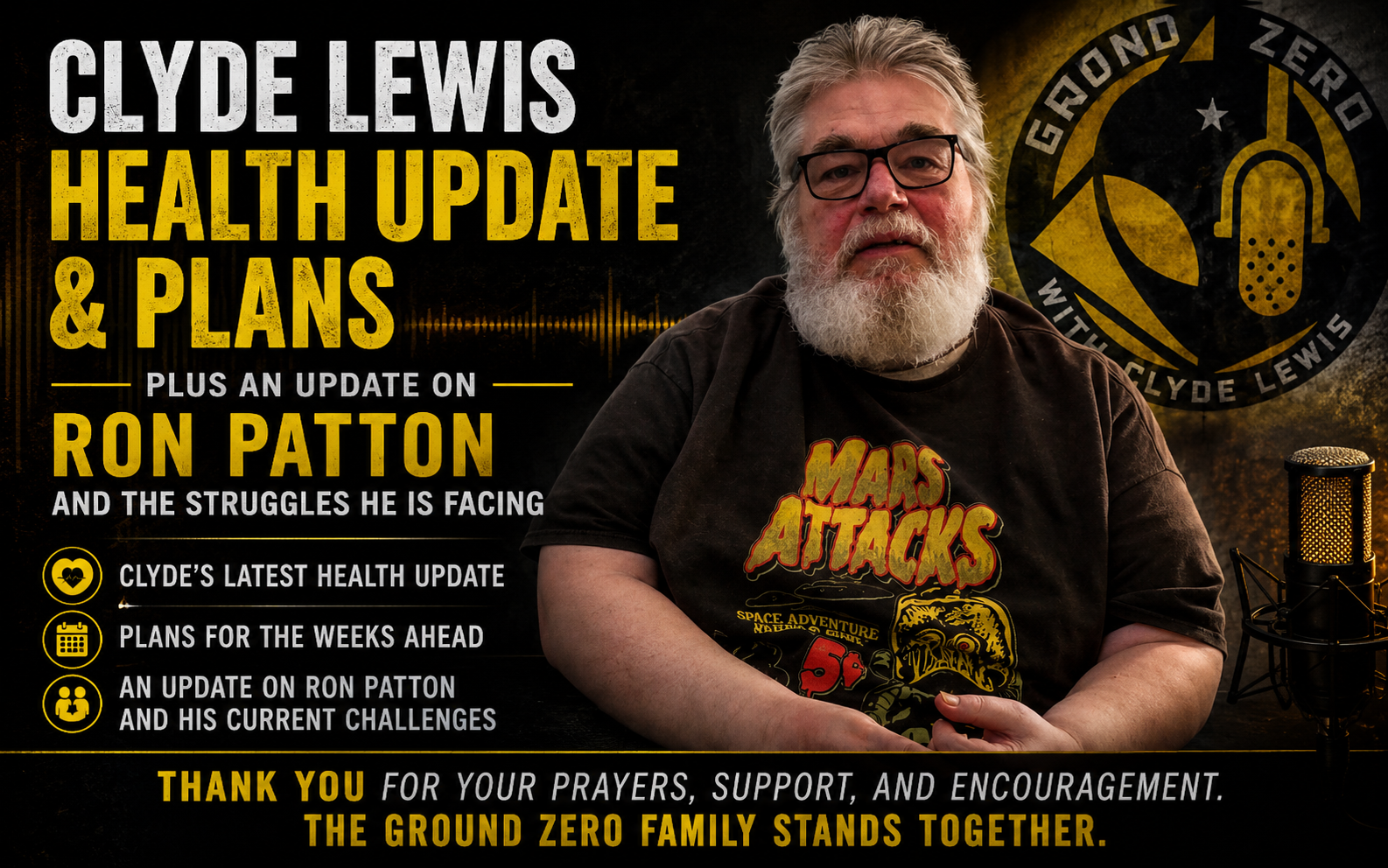 Health Update from Clyde Lewis