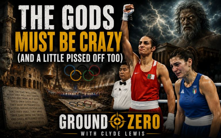 # The Gods Must Be Crazy (And a Little Pissed Off Too) The Olympic Games have always been more than a sporting competition. They are a global spectacle filled with symbolism, politics, national pride, and cultural conflict. Now, controversy surrounding the Paris Olympics has ignited another fierce debate about gender, fairness, identity, and the direction of modern society. ### When Sport Becomes a Culture War The boxing match between Algeria’s Imane Khelif and Italy’s Angela Carini became an international flashpoint. Carini abandoned the bout after just 46 seconds. Almost immediately, social media exploded with accusations about Khelif’s eligibility to compete in women’s boxing. Khelif was born and raised female and competed in the women’s category. However, questions surrounding eligibility intensified after the International Boxing Association said she had previously failed its eligibility requirements. The IOC rejected the IBA’s handling of the issue and defended Khelif’s eligibility to compete. The controversy quickly became about much more than boxing. It became another battlefield in a much larger cultural argument. ### Has the World Turned Upside Down? For many people, traditional definitions and social boundaries appear to be changing at extraordinary speed. Religion, sexuality, gender, technology, politics, and morality are being challenged and redefined. Some celebrate this as progress. Others see a civilization losing its foundations. The Bible repeatedly describes periods when humanity abandons established moral boundaries. The writings of Paul warn of societies becoming consumed by their desires and losing their ability to distinguish wisdom from foolishness. Are these ancient warnings relevant to what we are witnessing today? ### Echoes of Rome History provides uncomfortable comparisons. The Roman Empire did not collapse because of one event. Political corruption, economic instability, military pressure, social division, and declining confidence in institutions all contributed to its deterioration. Civilizations rarely recognize their decline while they are experiencing it. Instead, disorder gradually becomes normal. Contradictions are accepted. Institutions lose credibility. People retreat into opposing realities. ### Gold Medal Cognitive Dissonance The Olympics have become another stage where these cultural contradictions are playing out before a global audience. Perhaps the deeper issue is not one boxer, one ceremony, or one controversy. It is whether society can still openly debate difficult questions without immediately dividing itself into hostile camps. We are increasingly asked to accept competing versions of reality at the same time. Eventually, something has to give. Are we witnessing progress, cultural confusion, or the familiar symptoms of a civilization approaching a dangerous turning point? Tonight on **Ground Zero**, Clyde Lewis examines the symbolism, controversy, cultural upheaval, and prophetic parallels surrounding the modern Olympic spectacle in: The Gods Must Be Crazy